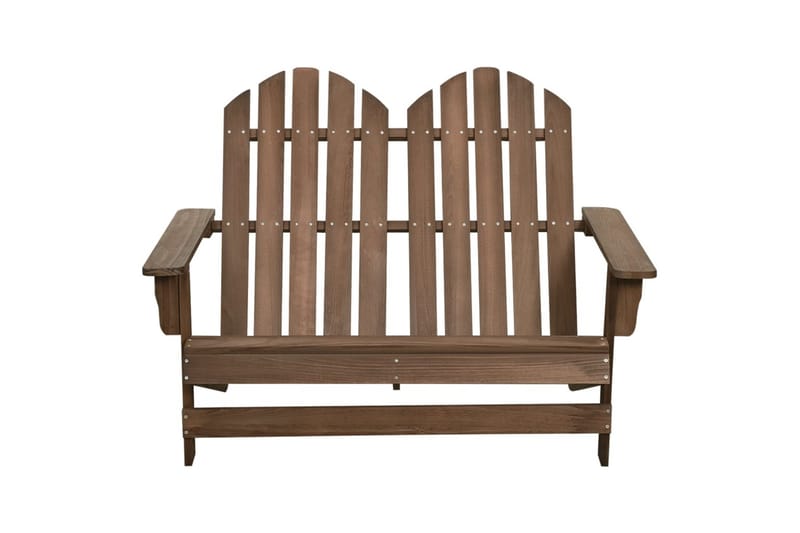 Adirondack hagestol 2-seters heltre gran brun - Brun - Hagemøbler - Stoler & Lenestoler - Solstoler - Dekkstol