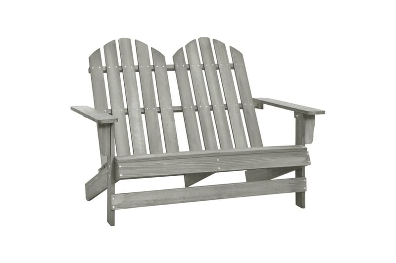 Adirondack hagestol 2-seters heltre gran grå - Grå - Hagemøbler - Stoler & Lenestoler - Solstoler - Dekkstol