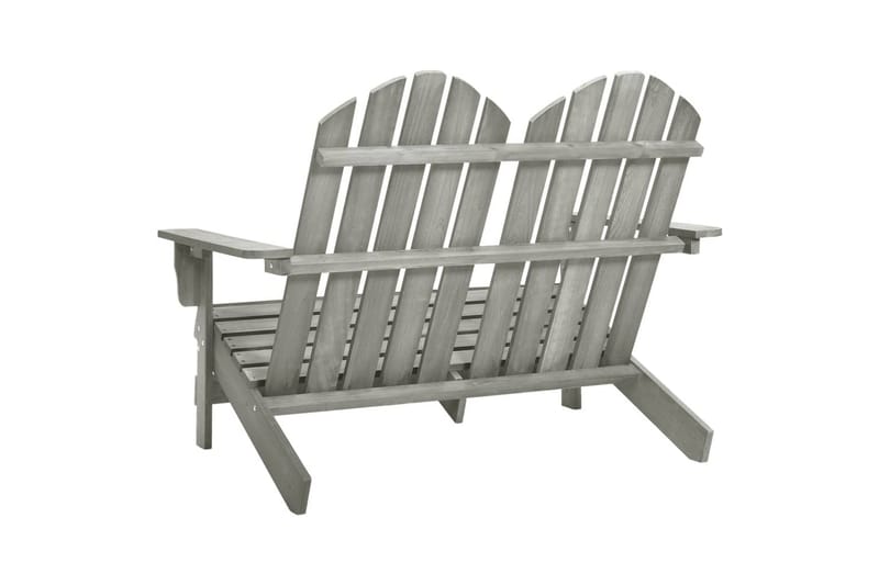 Adirondack hagestol 2-seters heltre gran grå - Grå - Hagemøbler - Stoler & Lenestoler - Solstoler - Dekkstol