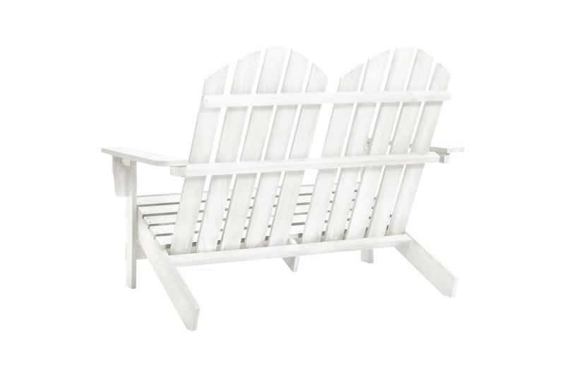 Adirondack hagestol 2-seters heltre gran hvit - Hvit - Hagemøbler - Stoler & Lenestoler - Solstoler - Dekkstol