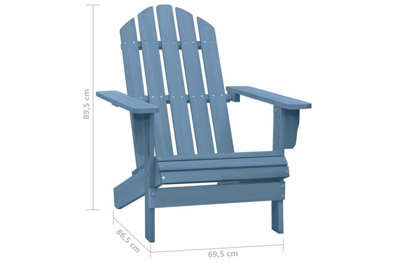 Adirondack hagestol heltre gran blå - Blå - Hagemøbler - Stoler & Lenestoler - Solstoler - Dekkstol