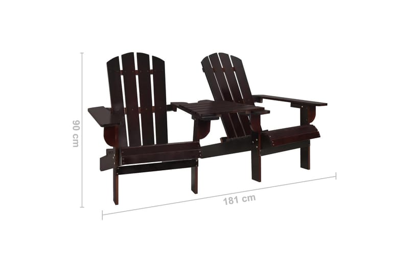 Adirondack hagestol heltre gran brun - Hagemøbler - Stoler & Lenestoler - Solstoler - Dekkstol