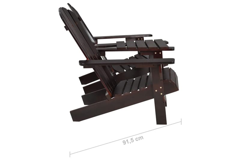 Adirondack hagestol heltre gran brun - Hagemøbler - Stoler & Lenestoler - Solstoler - Dekkstol