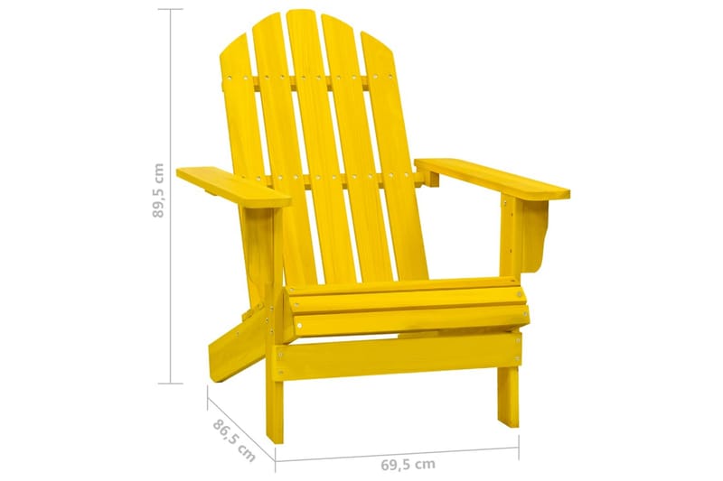 Adirondack hagestol heltre gran gul - Gul - Hagemøbler - Stoler & Lenestoler - Solstoler - Dekkstol