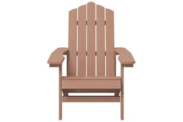 Adirondack hagestol med bord HDPE brun - Brun - Hagemøbler - Stoler & Lenestoler - Solstoler - Dekkstol