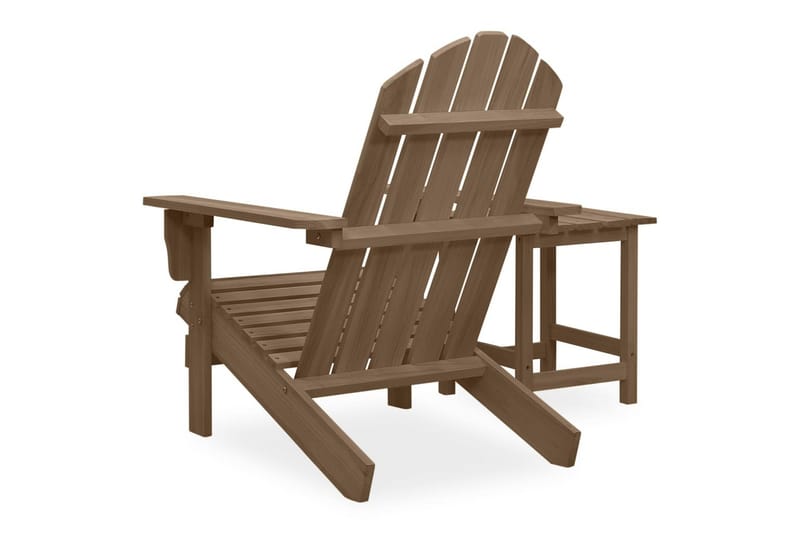 Adirondack hagestol med bord heltre gran brun - Brun - Hagemøbler - Stoler & Lenestoler - Solstoler - Dekkstol
