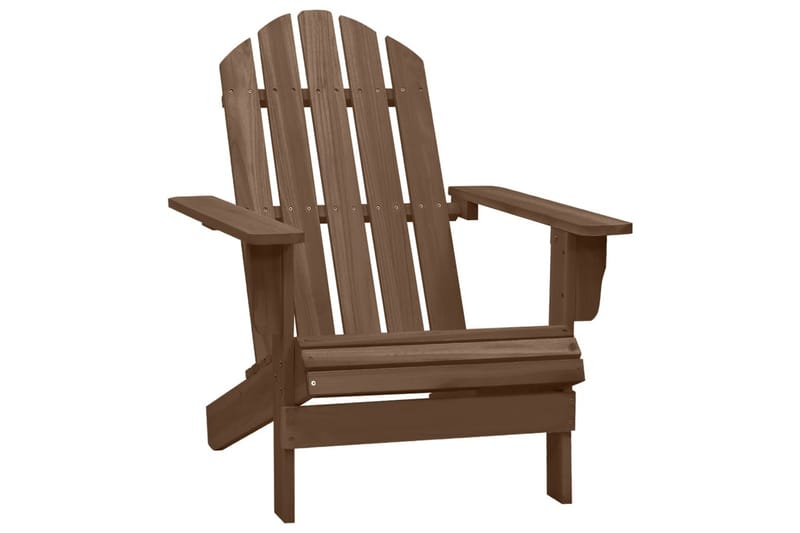 Adirondack hagestol med bord heltre gran brun - Brun - Hagemøbler - Stoler & Lenestoler - Solstoler - Dekkstol