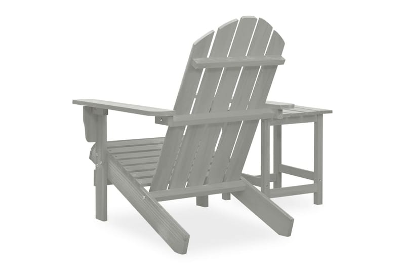 Adirondack hagestol med bord heltre gran grå - Grå - Hagemøbler - Stoler & Lenestoler - Solstoler - Dekkstol
