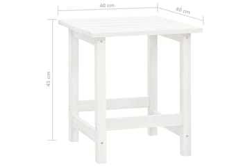 Adirondack hagestol med bord heltre gran hvit - Hvit - Hagemøbler - Stoler & Lenestoler - Solstoler - Dekkstol