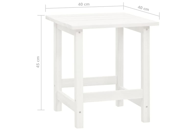 Adirondack hagestol med bord heltre gran hvit - Hvit - Hagemøbler - Stoler & Lenestoler - Solstoler - Dekkstol