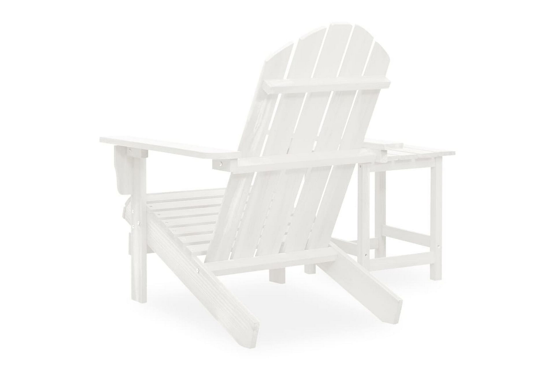Adirondack hagestol med bord heltre gran hvit - Hvit - Hagemøbler - Stoler & Lenestoler - Solstoler - Dekkstol
