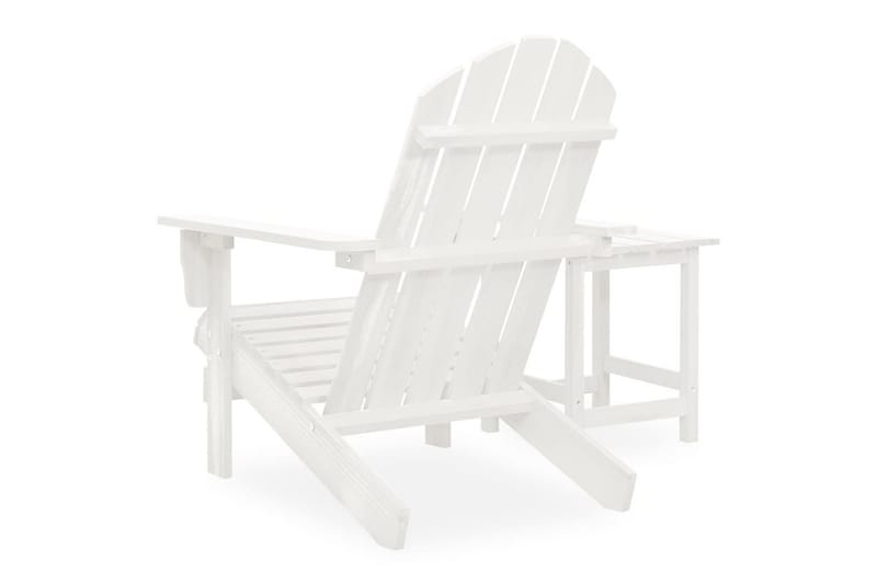 Adirondack hagestol med bord heltre gran hvit - Hvit - Hagemøbler - Stoler & Lenestoler - Solstoler - Dekkstol