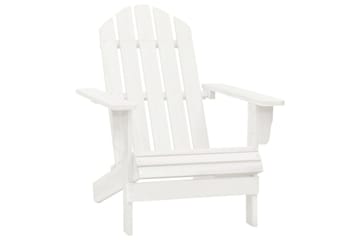 Adirondack hagestol med bord heltre gran hvit - Hvit - Hagemøbler - Stoler & Lenestoler - Solstoler - Dekkstol