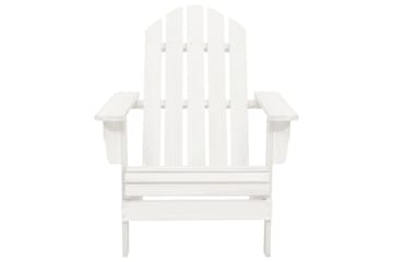 Adirondack hagestol med bord heltre gran hvit - Hvit - Hagemøbler - Stoler & Lenestoler - Solstoler - Dekkstol