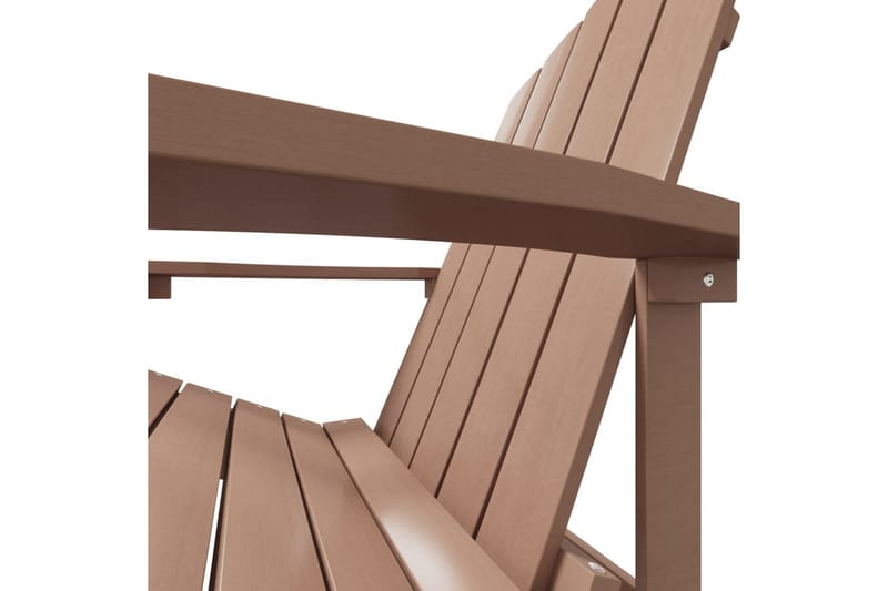 Adirondack hagestol med fotskammel HDPE brun - Brun - Hagemøbler - Stoler & Lenestoler - Solstoler - Dekkstol