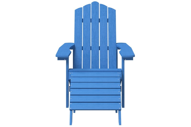Adirondack hagestol med fotskammel HDPE havblå - Blå - Hagemøbler - Stoler & Lenestoler - Solstoler - Dekkstol