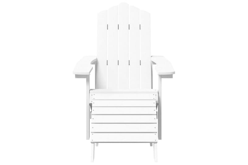 Adirondack hagestol med fotskammel HDPE hvit - Hvit - Hagemøbler - Stoler & Lenestoler - Solstoler - Dekkstol