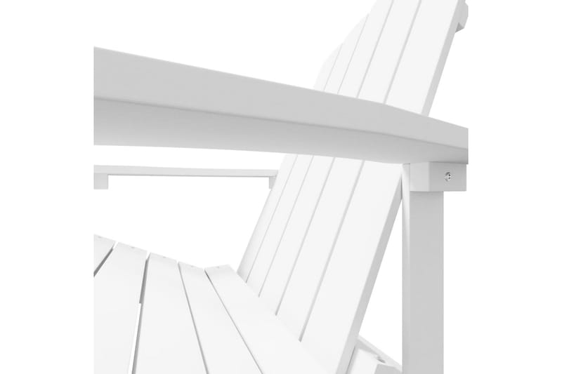 Adirondack hagestol med fotskammel HDPE hvit - Hvit - Hagemøbler - Stoler & Lenestoler - Solstoler - Dekkstol