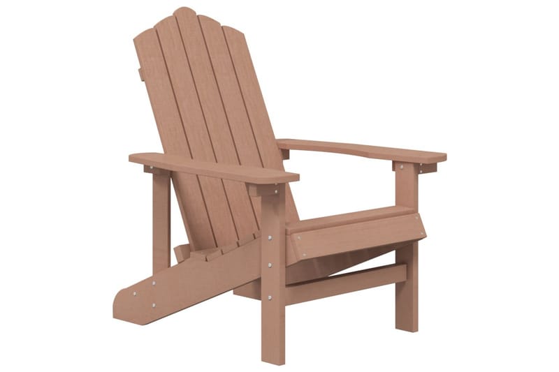 Adirondack hagestoler 2 stk HDPE brun - Brun - Hagemøbler - Stoler & Lenestoler - Solstoler - Dekkstol