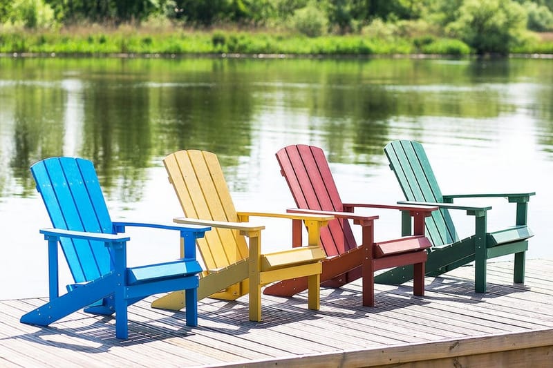 Adirondack Solstol 88 | 75 | 88 cm - Rød - Hagemøbler - Stoler & Lenestoler - Solstoler - Dekkstol