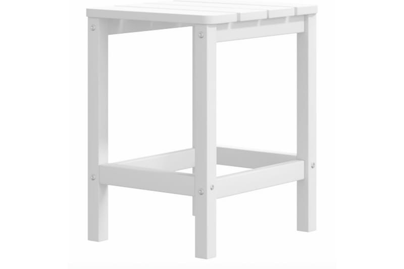 Adirondack stoler med fotstøtte og bord HDPE hvit - Hvit - Hagemøbler - Stoler & Lenestoler - Solstoler - Dekkstol