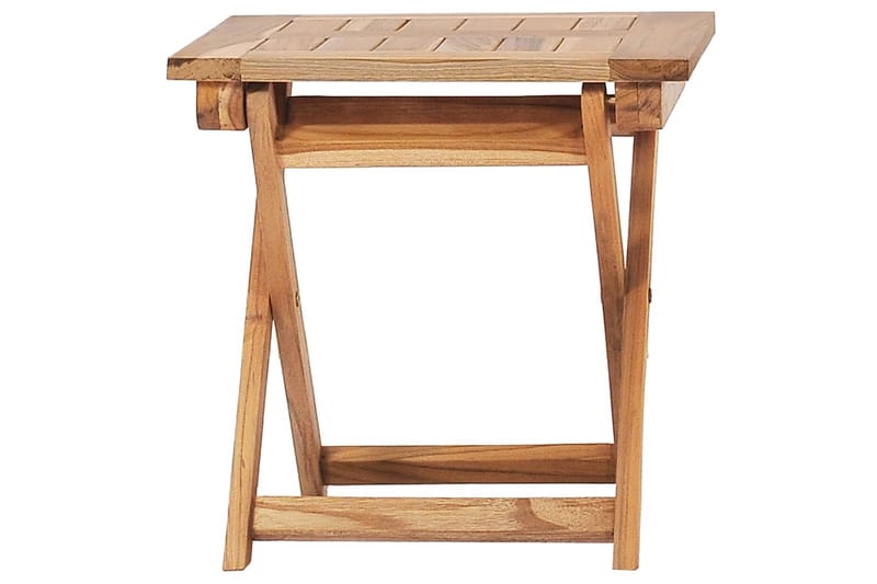 Fluktstol med fotstötte og bord heltre teak - Brun - Dekkstol
