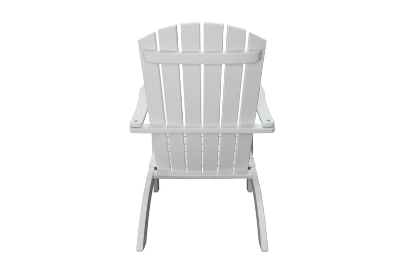 Rolston Dekkstol med Fotskammel - Hvit - Hagemøbler - Stoler & Lenestoler - Solstoler - Dekkstol