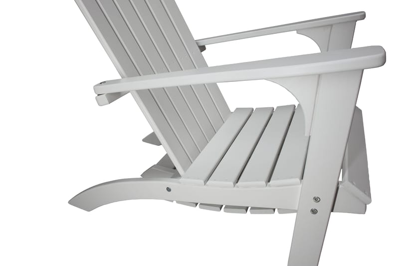 Rolston Dekkstol med Fotskammel - Hvit - Hagemøbler - Stoler & Lenestoler - Solstoler - Dekkstol