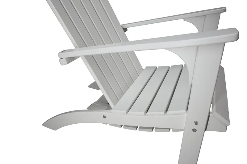 Rolston Dekkstol med Fotskammel - Hvit - Hagemøbler - Stoler & Lenestoler - Solstoler - Dekkstol