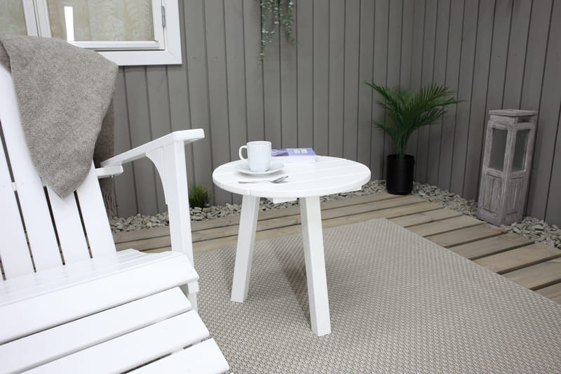 Rolston Dekkstol med Fotskammel - Hvit - Hagemøbler - Stoler & Lenestoler - Solstoler - Dekkstol