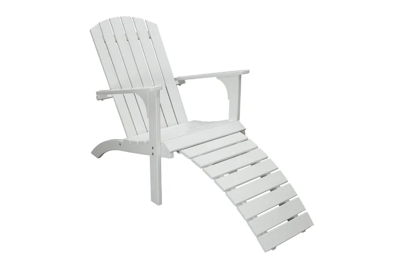 Rolston Dekkstol med Fotskammel, Hvit