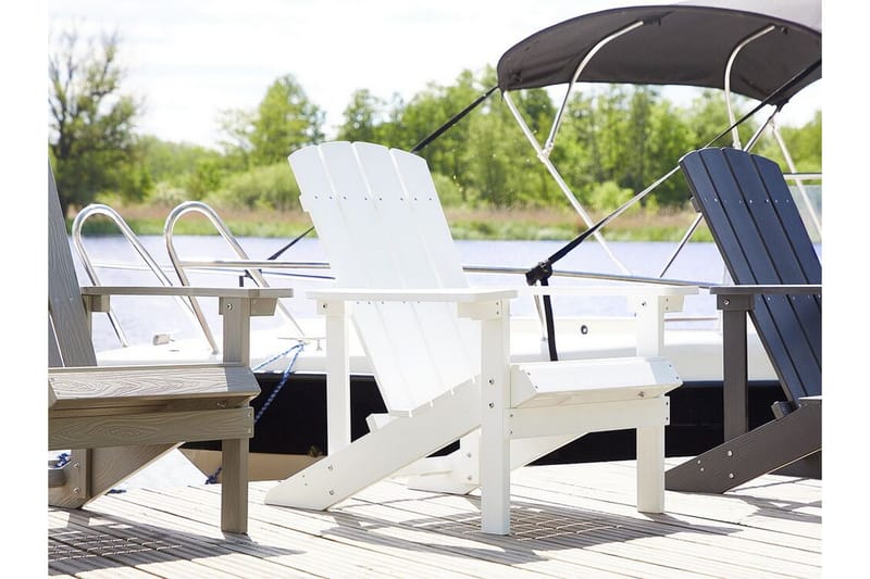 Sjurby Dekkstol - Hvit - Hagemøbler - Stoler & Lenestoler - Solstoler - Dekkstol