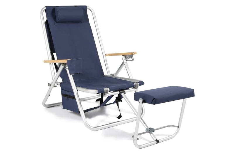 Friluftsstol Fritab ROXY med kjølebag/mobil-lomme - Marine - Hagemøbler - Stoler & Lenestoler - Solstoler - Strandstol