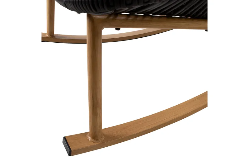 Helsinki Gyngestol - Svart/Tre - Hagemøbler - Stoler & Lenestoler - Gyngestol utendørs