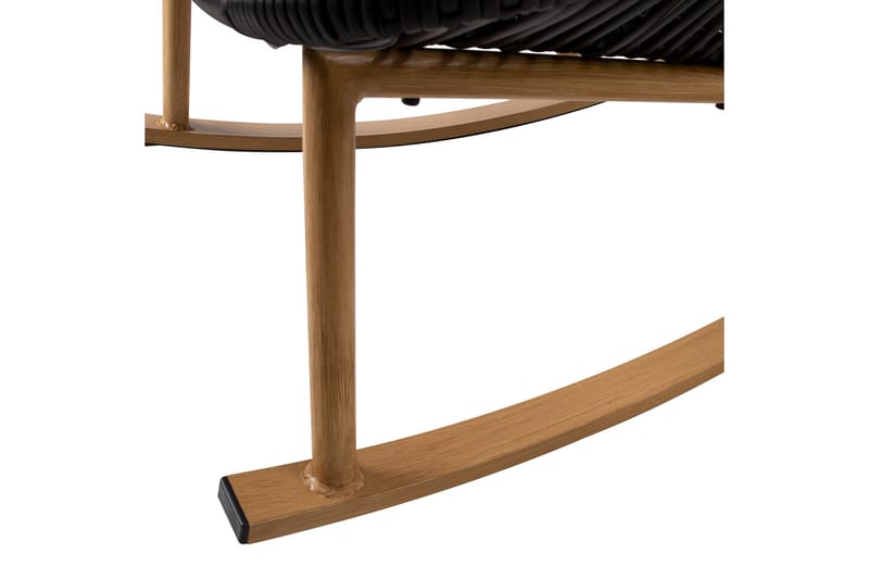 Helsinki Gyngestol - Svart/Tre - Hagemøbler - Stoler & Lenestoler - Gyngestol utendørs