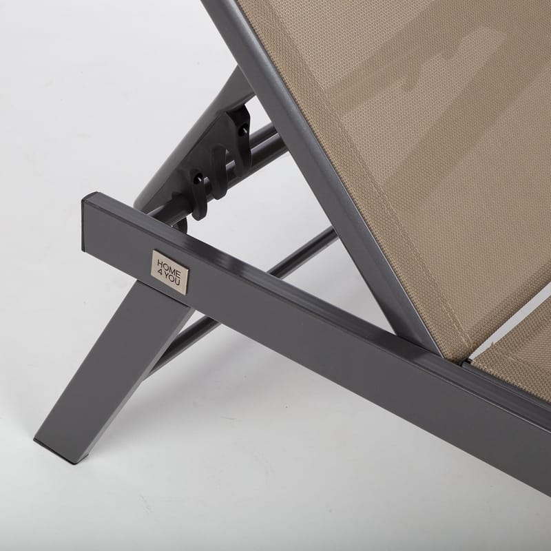 Solstol HOME4YOU Ario Beige - Beige - Hagemøbler - Stoler & Lenestoler - Solseng & solvogner