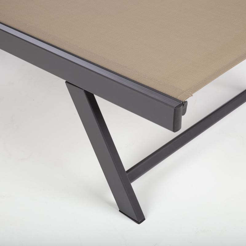 Solstol HOME4YOU Ario Beige - Beige - Hagemøbler - Stoler & Lenestoler - Solseng & solvogner