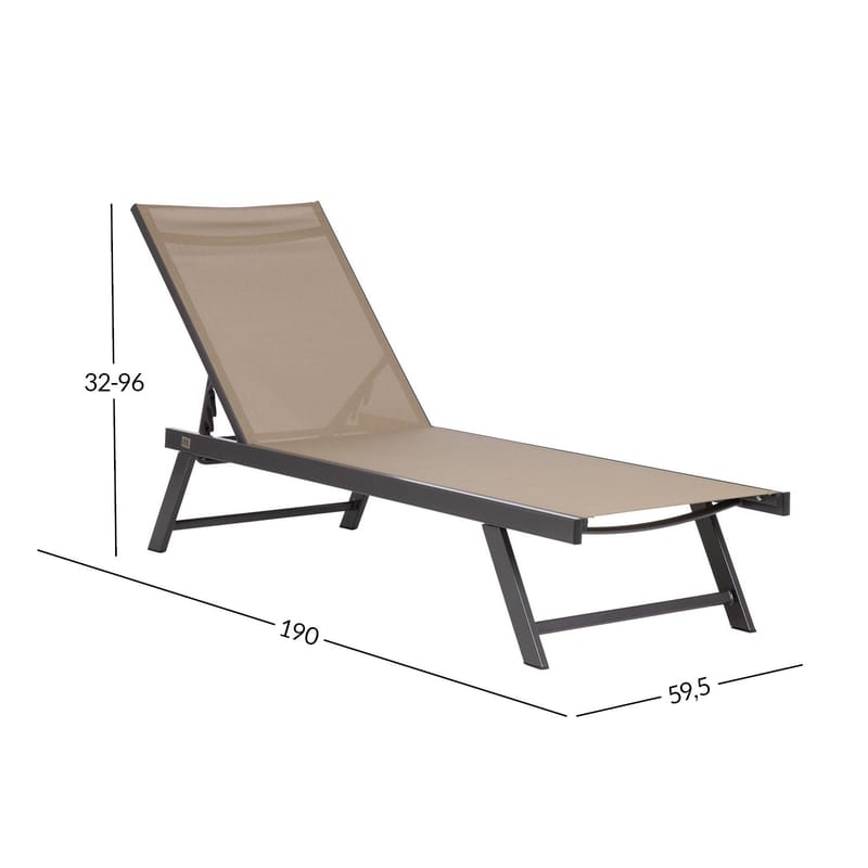 Solstol HOME4YOU Ario Beige - Beige - Hagemøbler - Stoler & Lenestoler - Solseng & solvogner