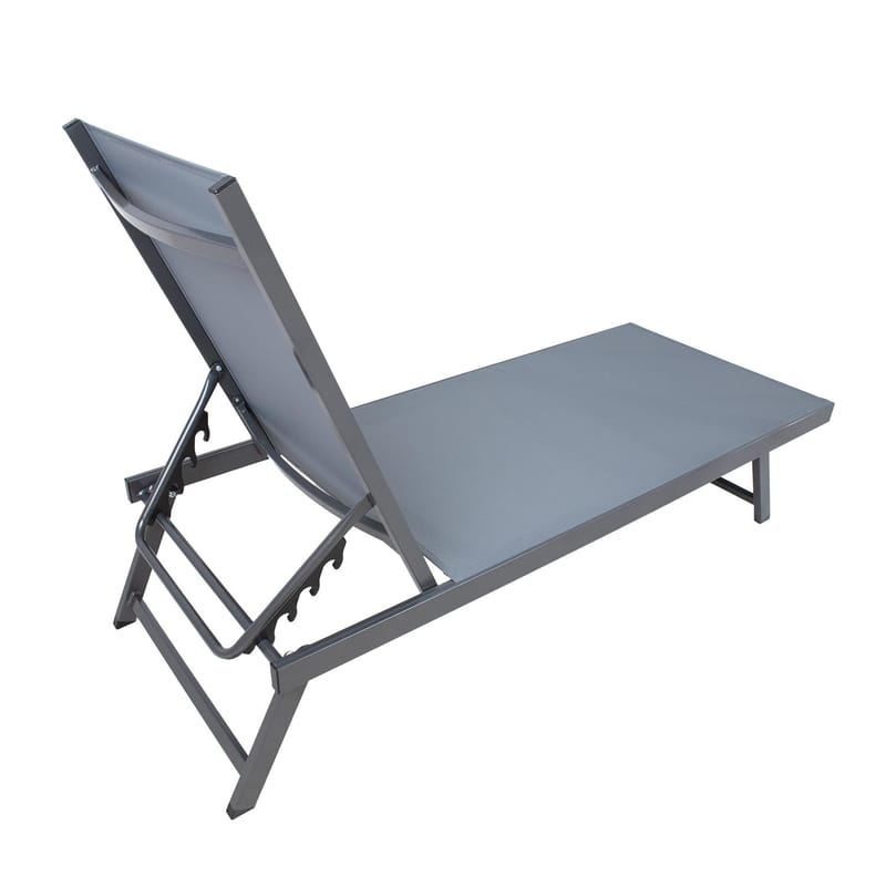 Solstol HOME4YOU Ario grå - grå - Hagemøbler - Stoler & Lenestoler - Solseng & solvogner