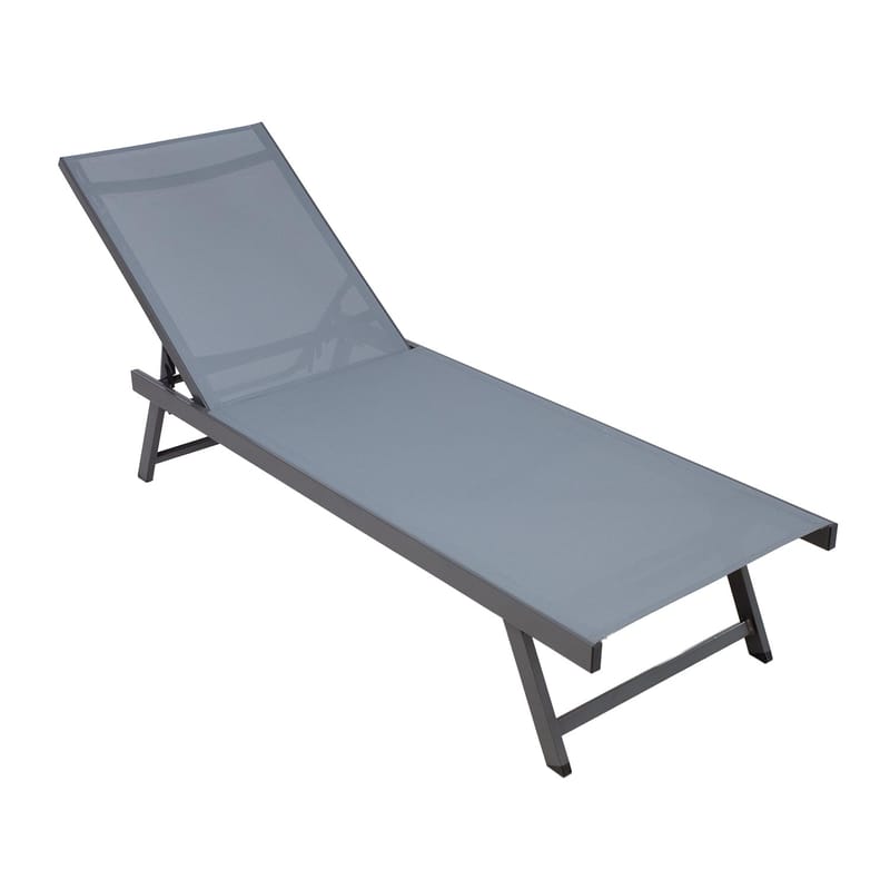 Solstol HOME4YOU Ario grå - grå - Hagemøbler - Stoler & Lenestoler - Solseng & solvogner