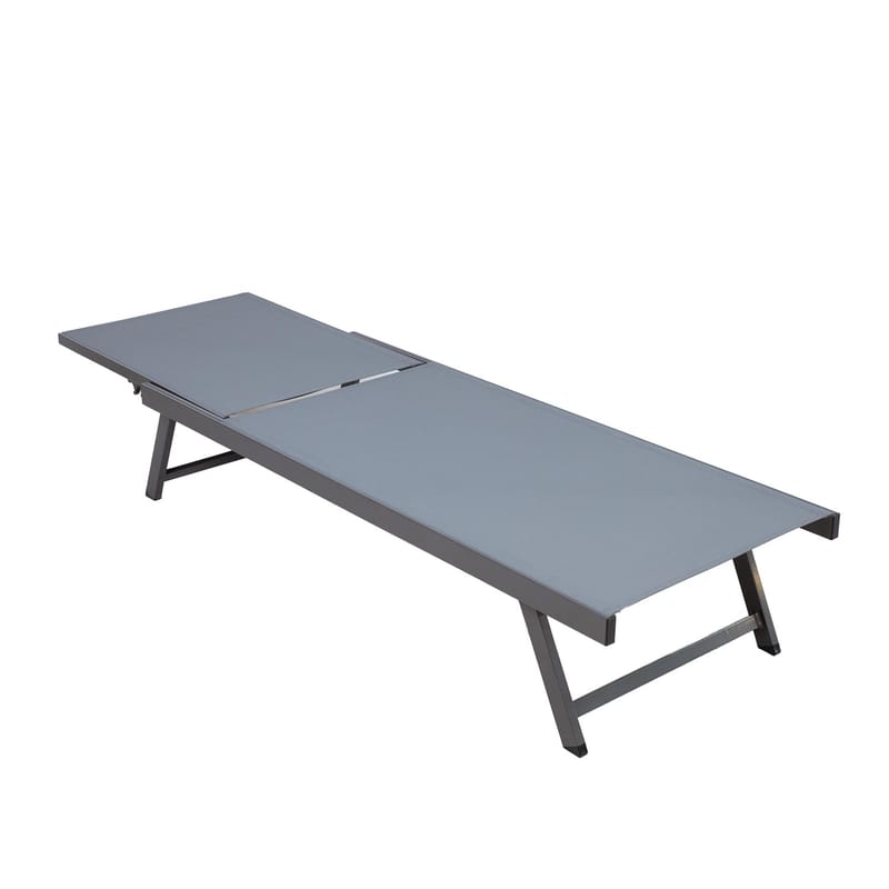 Solstol HOME4YOU Ario grå - grå - Hagemøbler - Stoler & Lenestoler - Solseng & solvogner