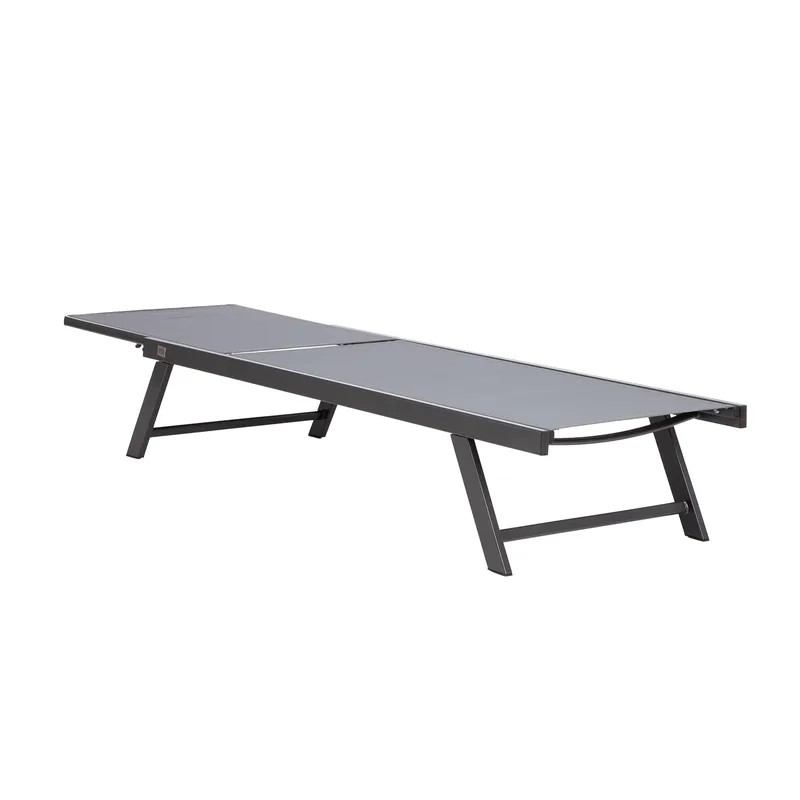 Solstol HOME4YOU Ario Mørkegrå - Mørk grå - Hagemøbler - Stoler & Lenestoler - Solseng & solvogner