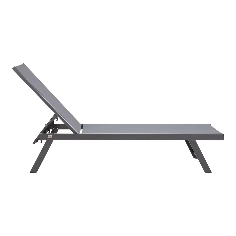 Solstol HOME4YOU Ario Mørkegrå - Mørk grå - Hagemøbler - Stoler & Lenestoler - Solseng & solvogner