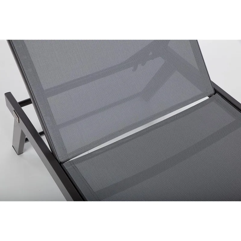Solstol HOME4YOU Ario Mørkegrå - Mørk grå - Hagemøbler - Stoler & Lenestoler - Solseng & solvogner