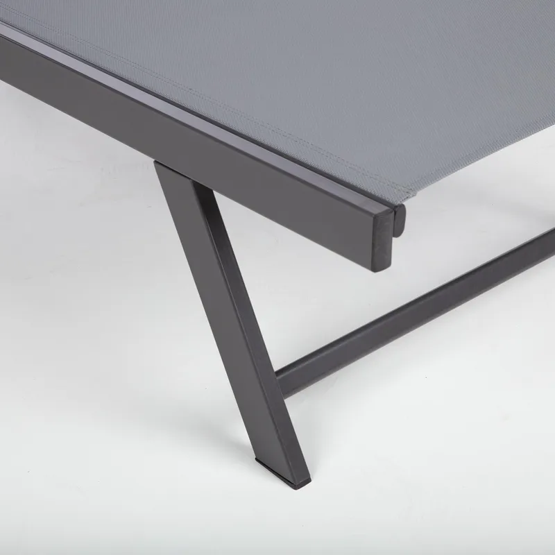 Solstol HOME4YOU Ario Mørkegrå - Mørk grå - Hagemøbler - Stoler & Lenestoler - Solseng & solvogner