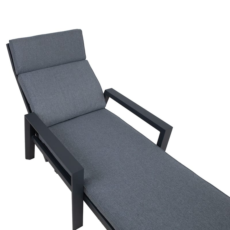 Solstol HOME4YOU Casper Grey - Grå - Hagemøbler - Stoler & Lenestoler - Solstoler