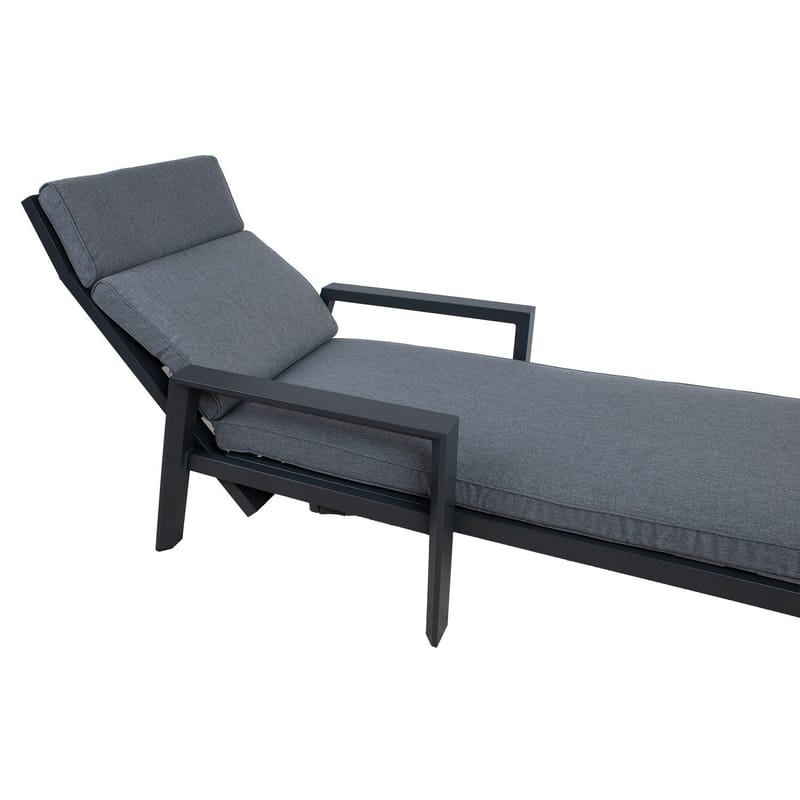 Solstol HOME4YOU Casper Grey - Grå - Hagemøbler - Stoler & Lenestoler - Solstoler