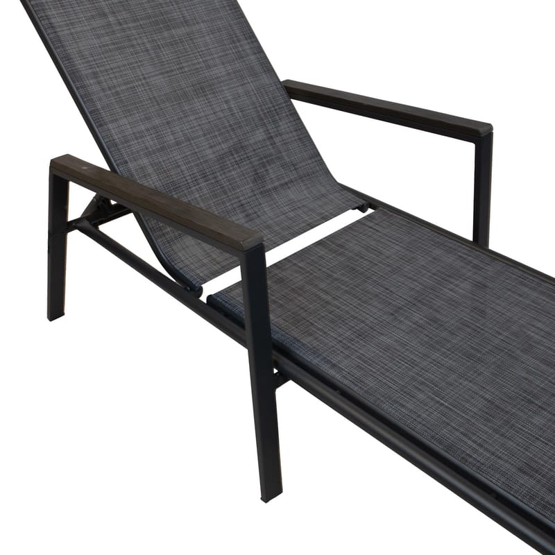 Solstol HOME4YOU Delgado Grå - grå - Hagemøbler - Stoler & Lenestoler - Solseng & solvogner