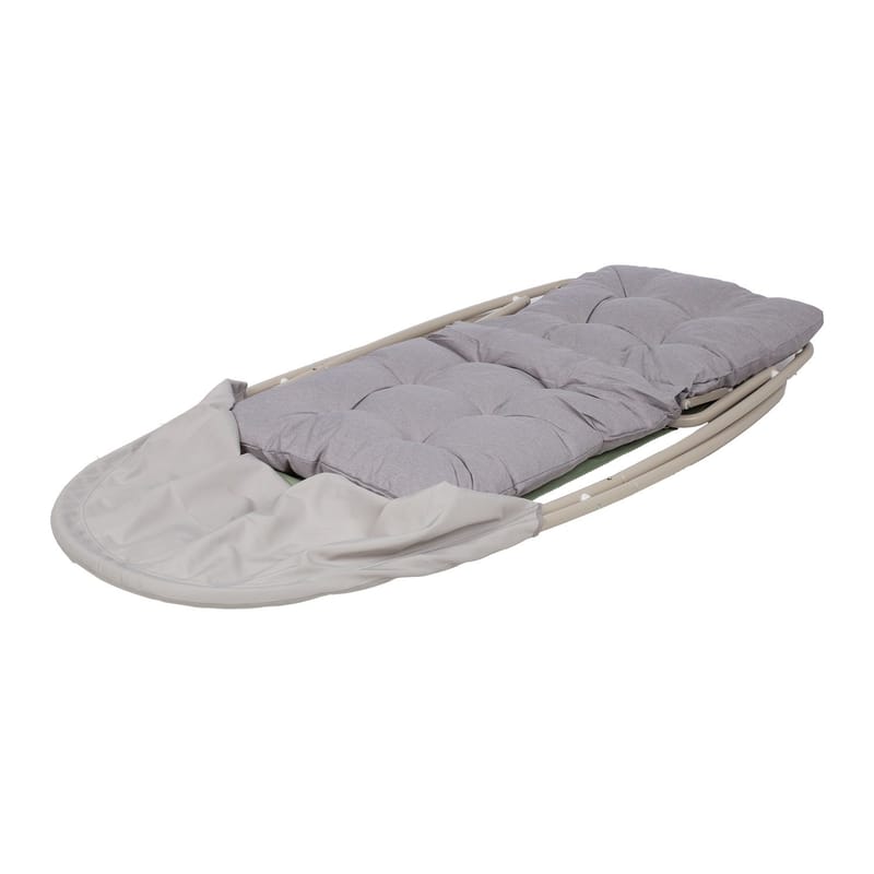 Hvilestol HOME4YOU Piper med kalesje beige - Beige - Hagemøbler - Stoler & Lenestoler - Solstoler - Strandstol