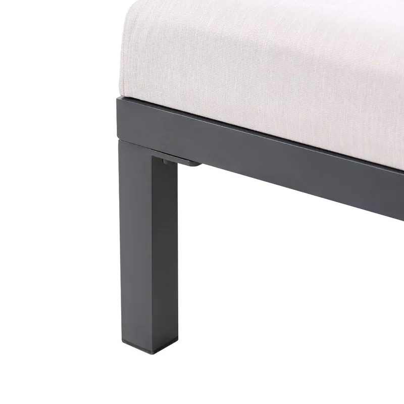 Solstol Lariano - Beige, svart - Hagemøbler - Stoler & Lenestoler - Solstoler